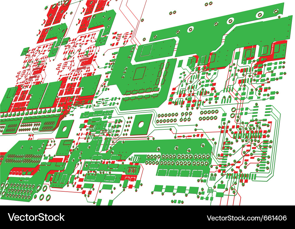 Printed Circuit Board Royalty Free Vector Image