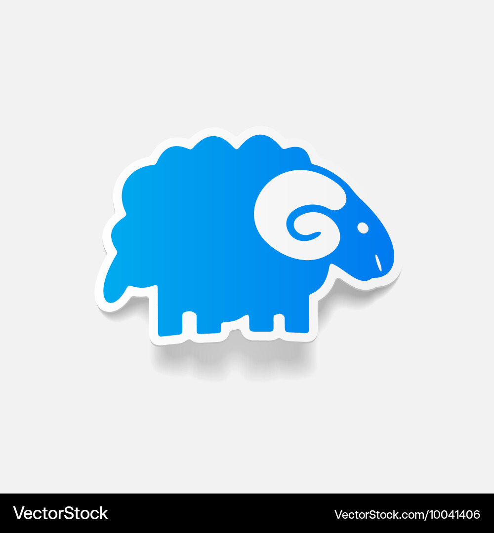 Realistic design element sheep Vector Image