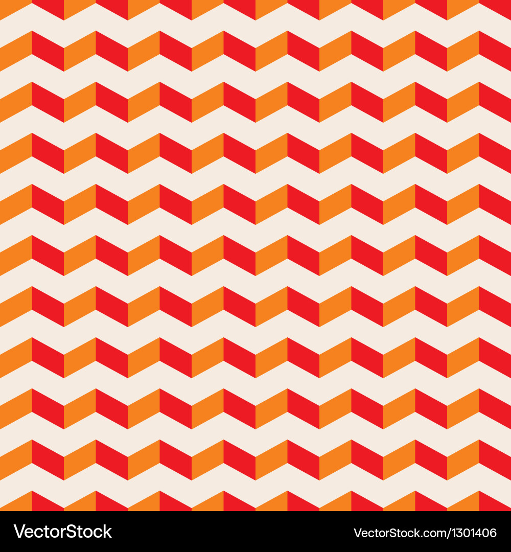 Red & Orange Aztec Chevron Pattern Vector Image