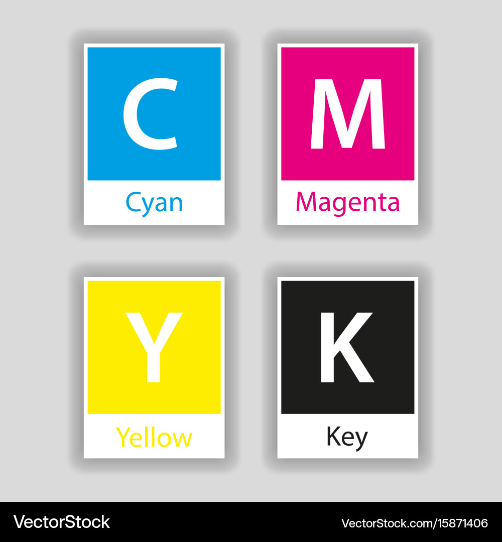Separate swatch in cmyk color with name Vector Image