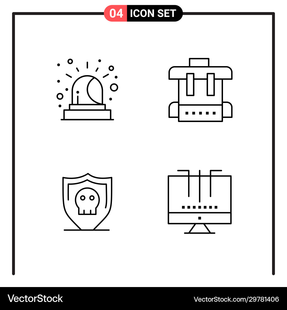 Set 4 line style icons for web and mobile Set 4 line style icons for web and mobile Vector Image