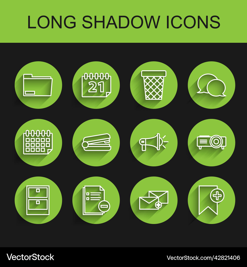 Set line archive papers drawer document Vector Image