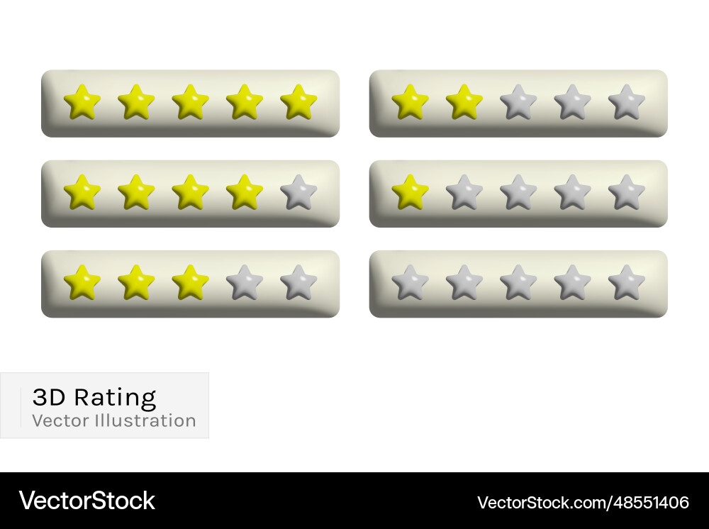 Set of rating stars design Vector Image