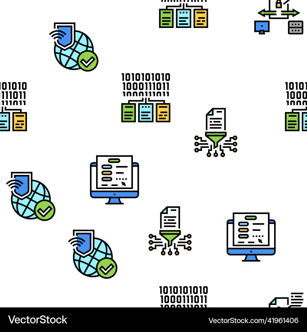 Ssh sftp file transfer protocol icons set Ssh sftp file transfer protocol icons set vector image