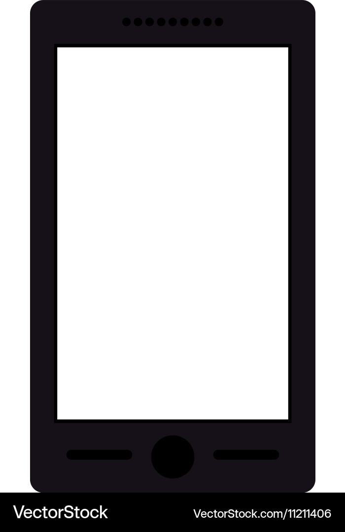 Tech touch cellphone with buttons vector image
