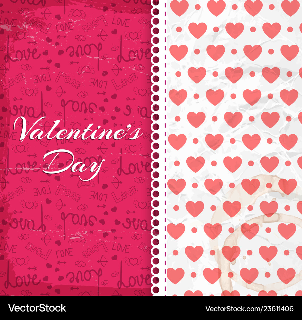 Valentines day design pattern Valentines day design pattern vector image