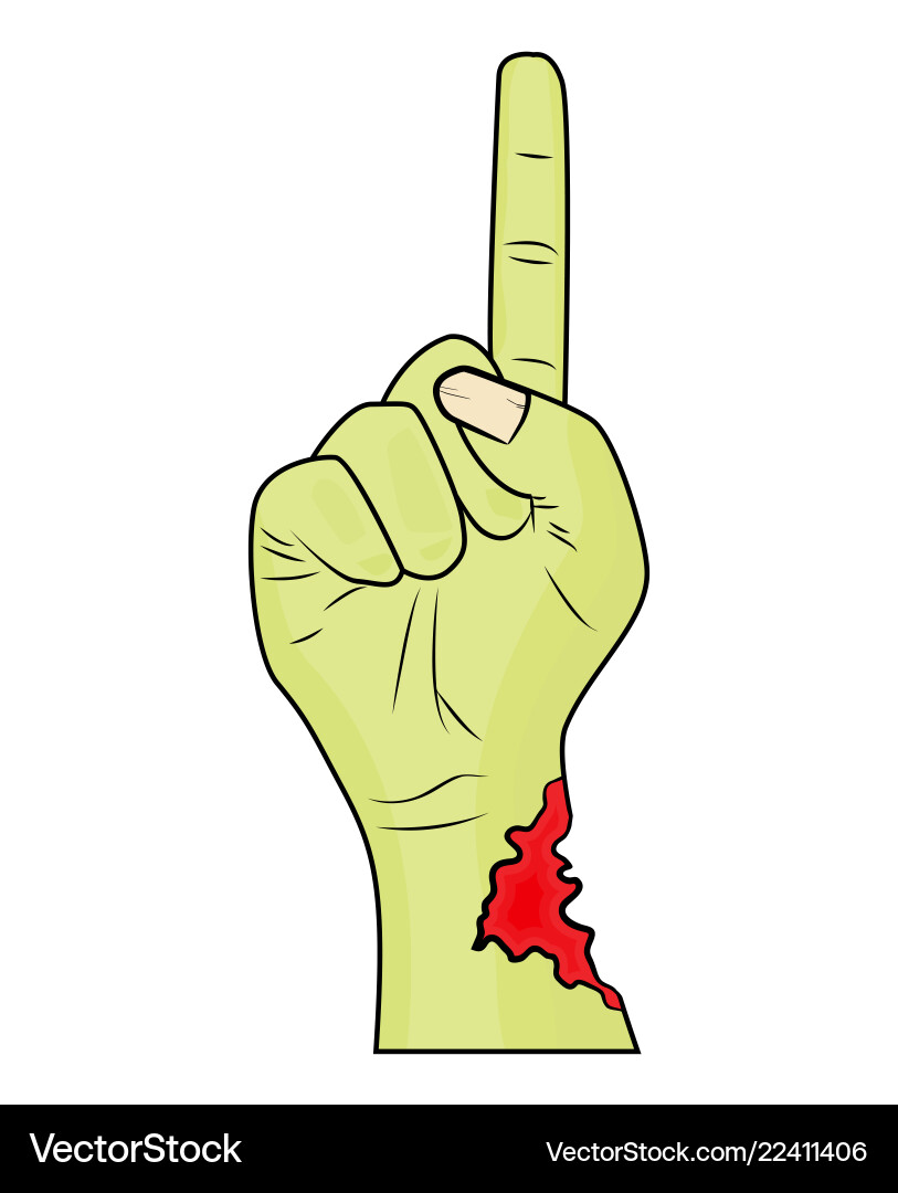 Zombie Hand Finger auf Geste halloween Zombie Hand Finger auf Geste halloween vektorbild