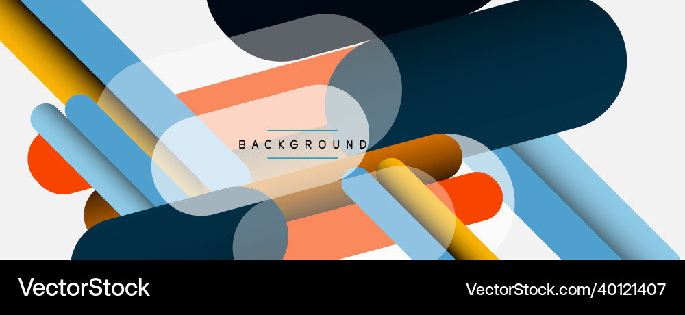 Abstract background round shapes lines Vector Image