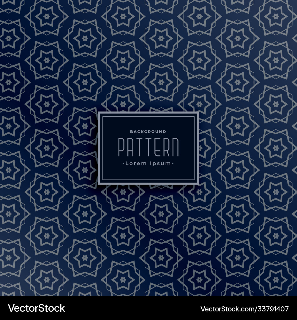Abstract circle and star style pattern background vector image