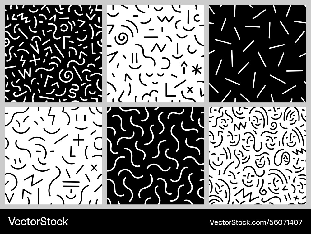 Abstract lines sign and symbols seamless pattern Abstract lines sign and symbols seamless pattern vector image
