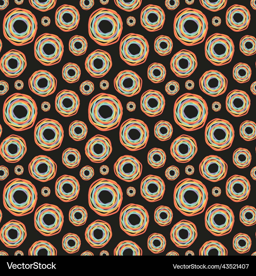 Abstract seamless pattern of random rainbow vector image