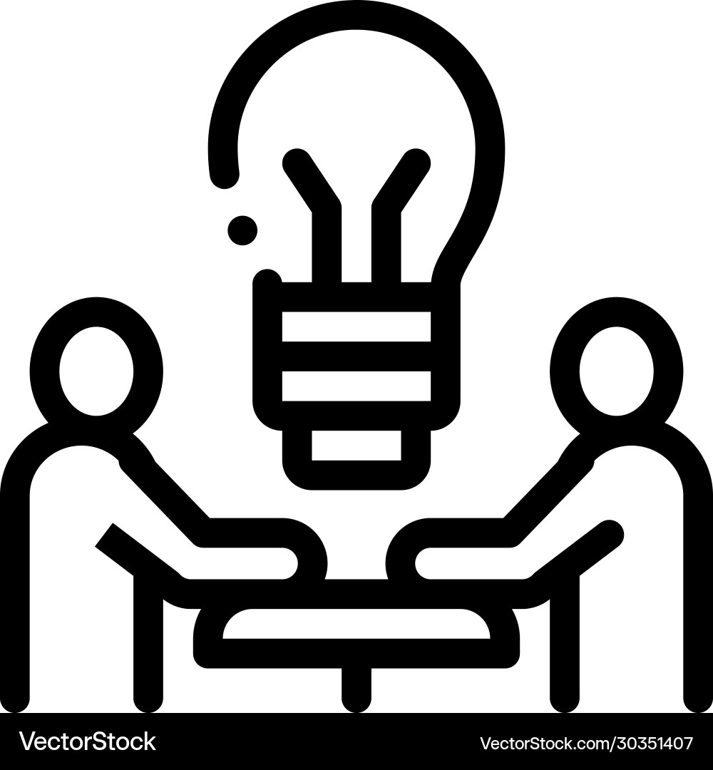 Brain problem solving icon outline Vector Image