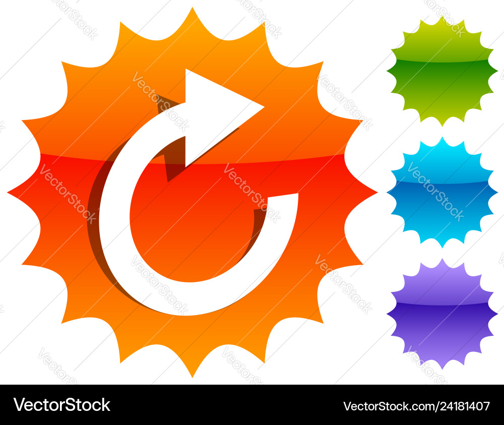 Circular arrow icon revolve rotate iteration Vector Image