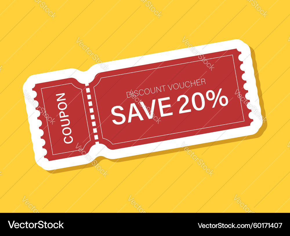 Discount Sticker - 20% Off – Royalty-Free Vector | VectorStock