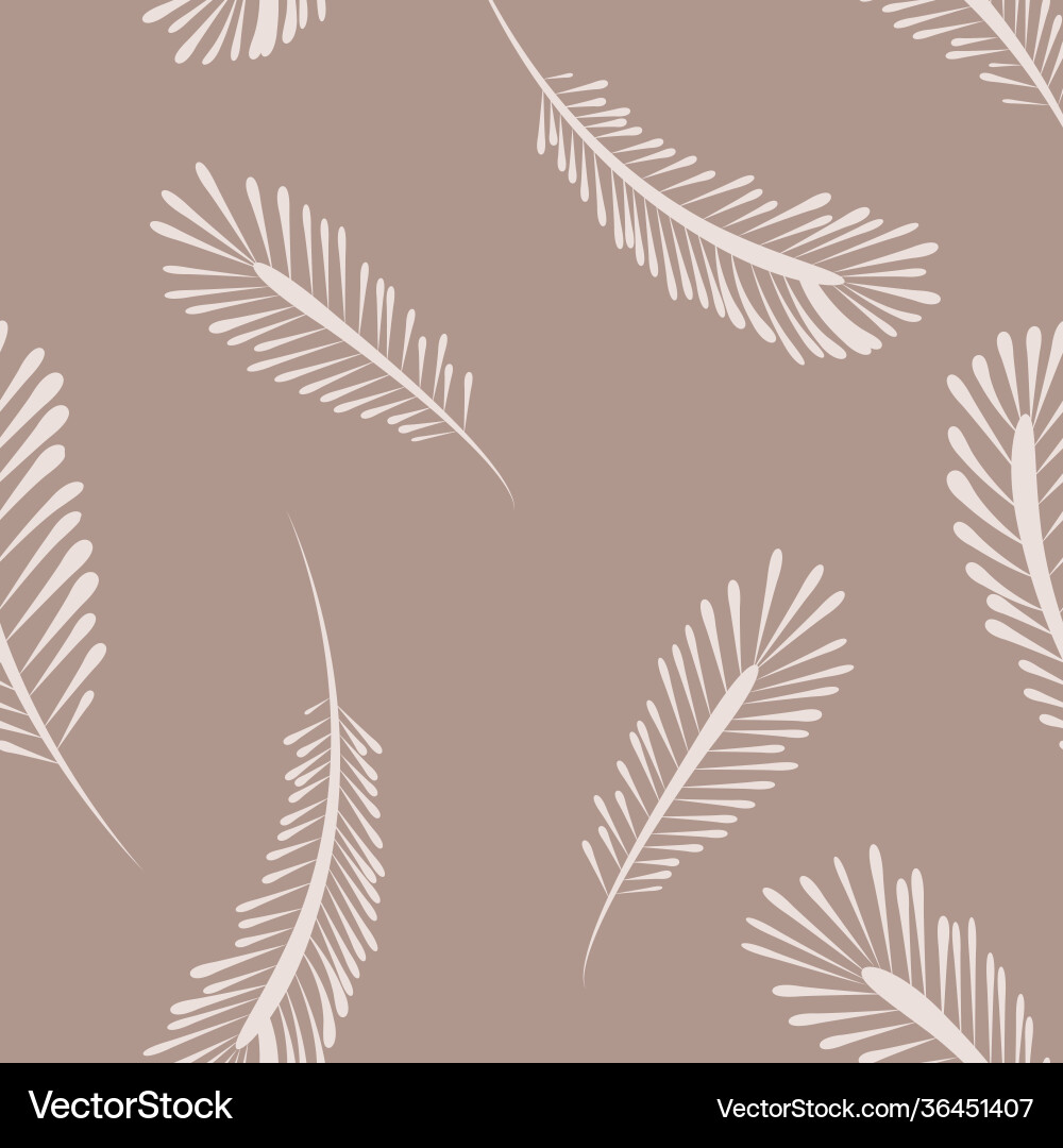Feather seamless pattern in boho Vector Image