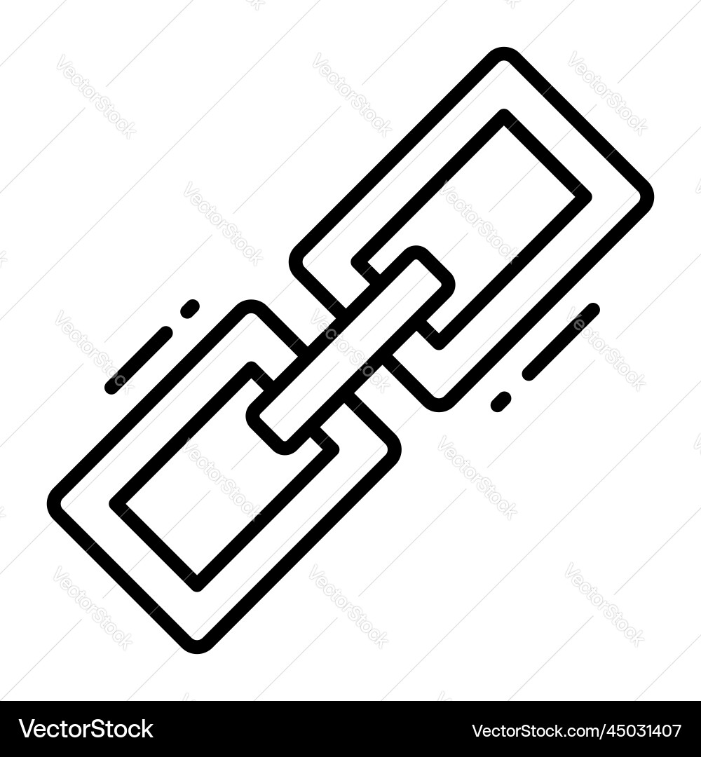 Link icon for graphic and web design vector image