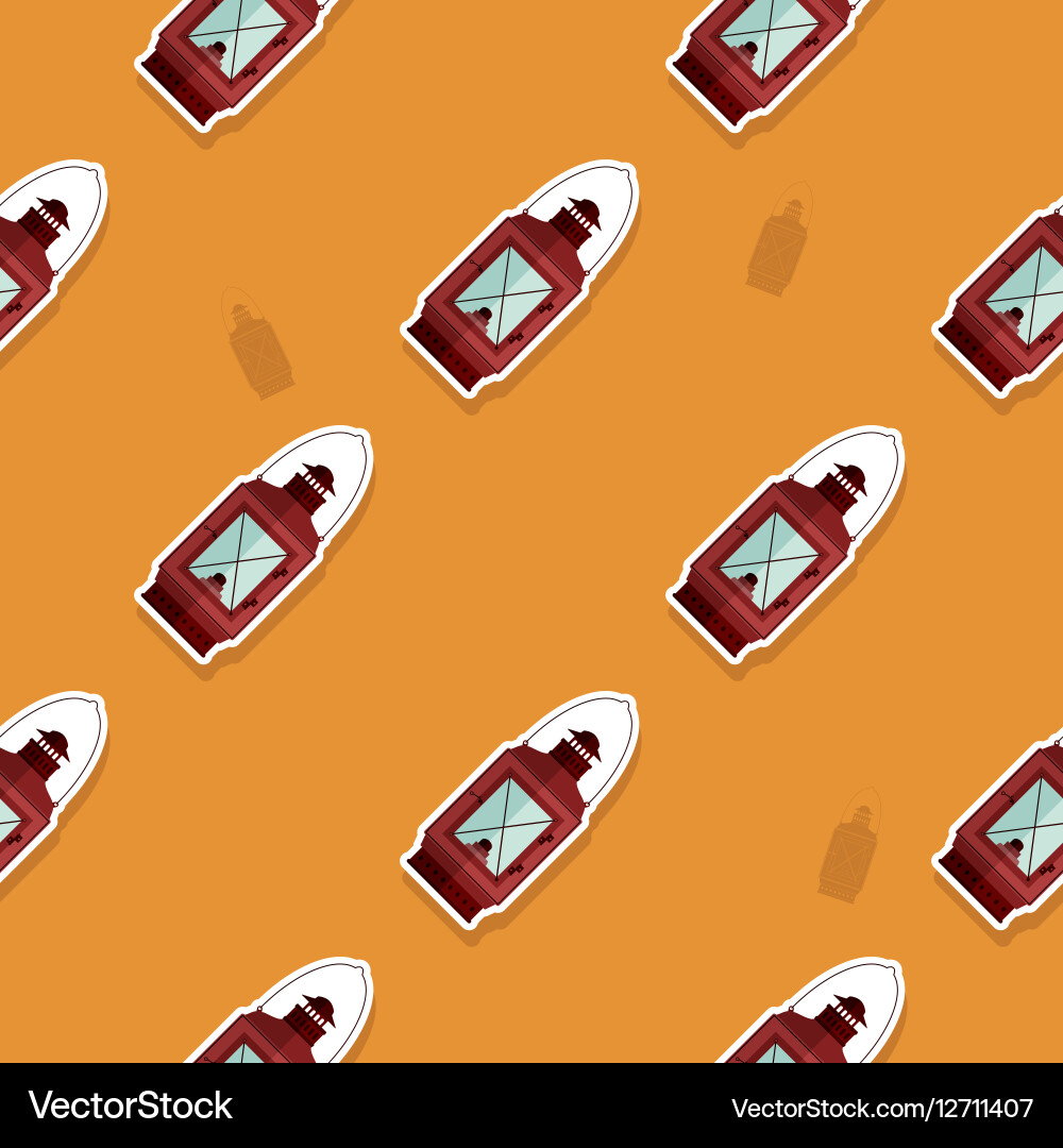 Seamless pattern with lanterns vector image