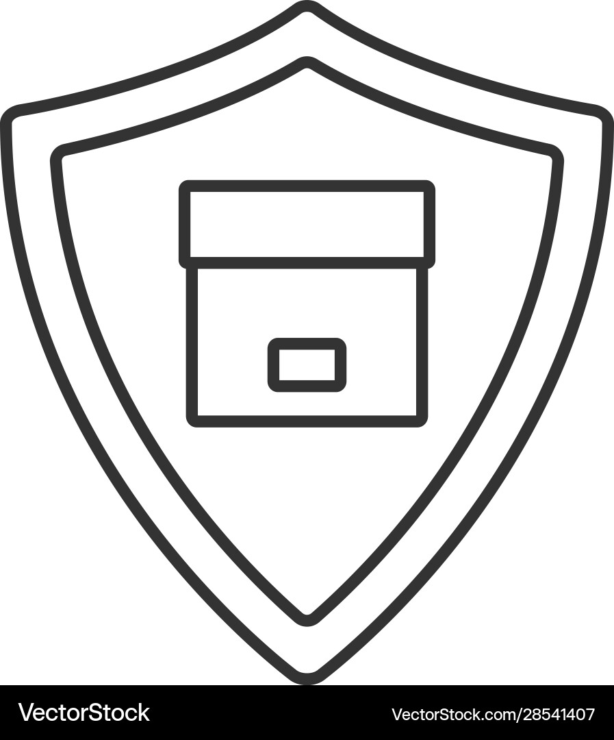 Secure delivery linear icon Secure delivery linear icon Vector Image