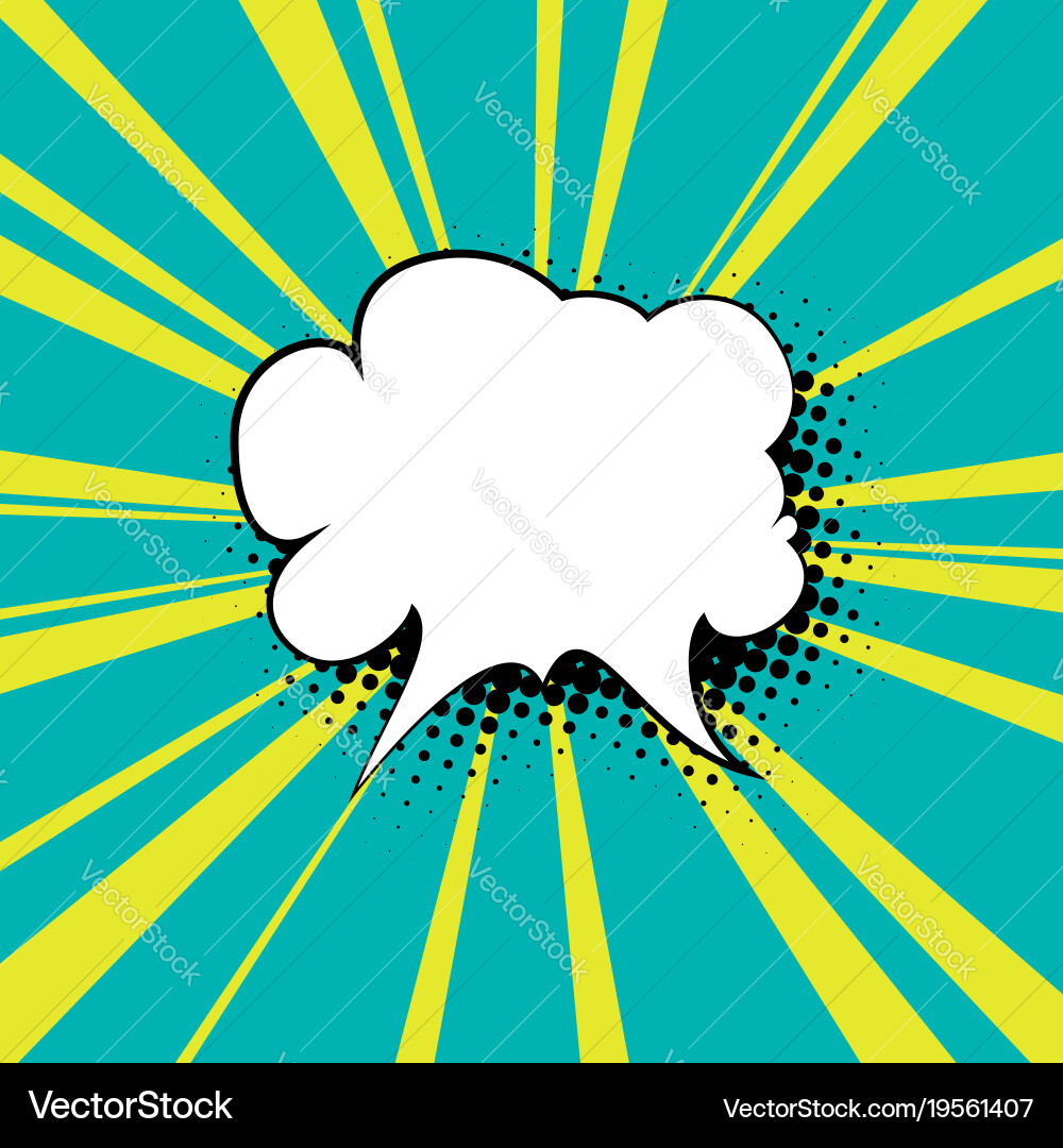 Speech bubble and shadow in the form of dots vector image