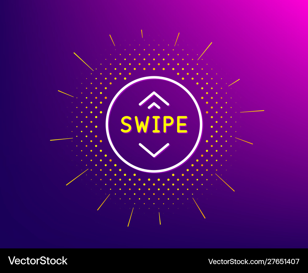 Swipe up button line icon scrolling arrow sign Swipe up button line icon scrolling arrow sign vector image