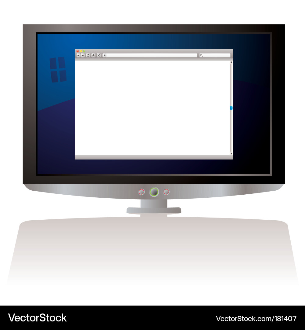Web Browser Monitor Display vector image