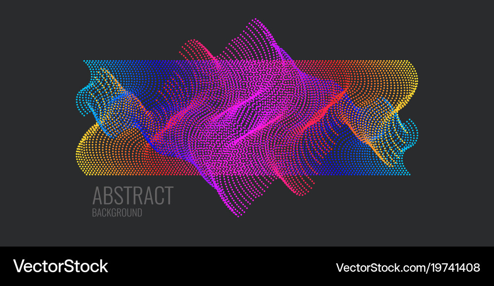 Abstract background with dynamic waves vector image