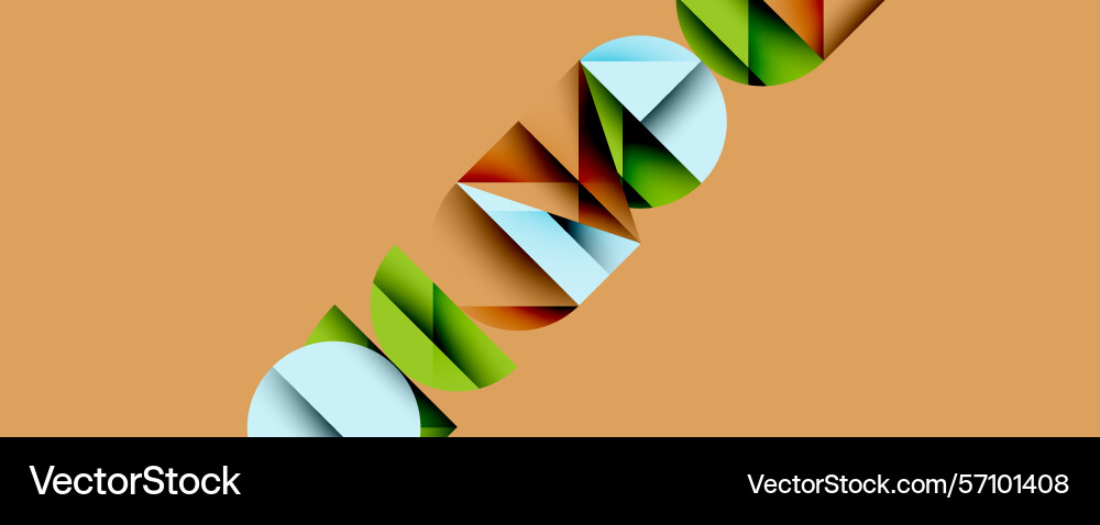Abstract geometric shapes form diagonal line Abstract geometric shapes form diagonal line vector image