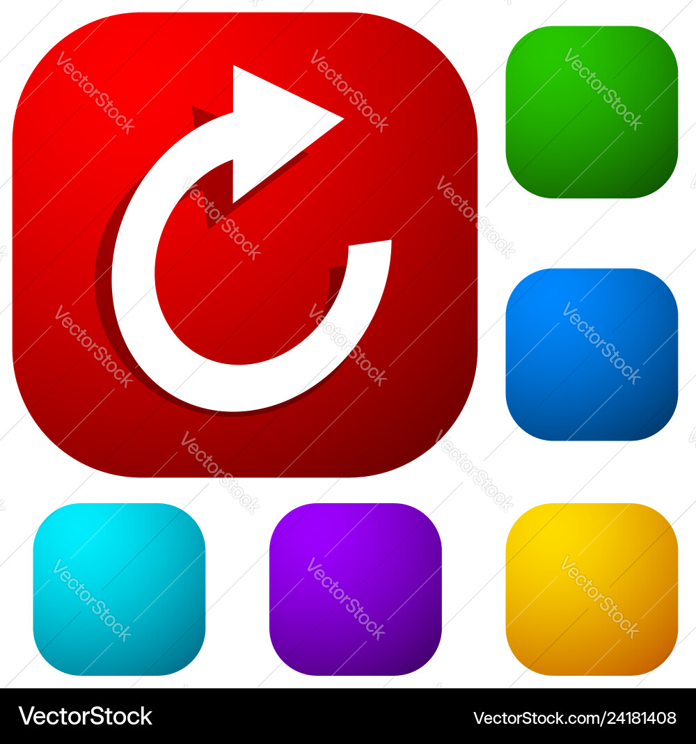 Circular arrow icon revolve rotate iteration Circular arrow icon revolve rotate iteration vector image
