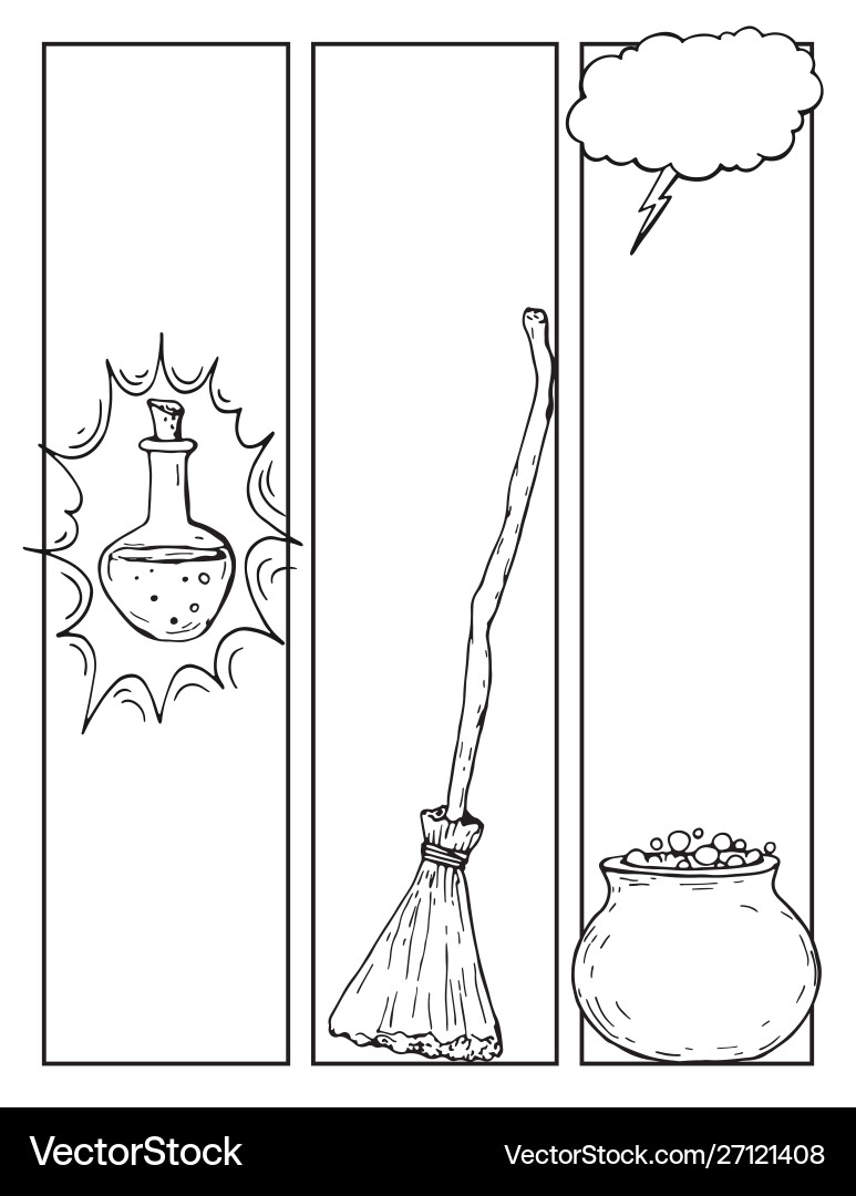 Comics blank layout template halloween background Comics blank layout template halloween background vector image