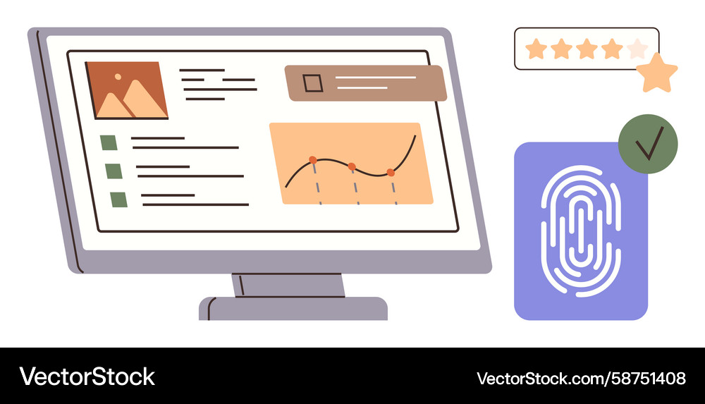Data Analytics & Security Dashboard Vector Image