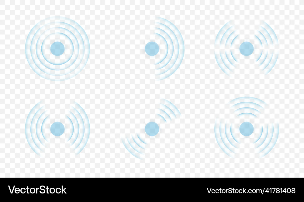 Echo sonar waves sound cycle pulse circular wave Echo sonar waves sound cycle pulse circular wave vector image
