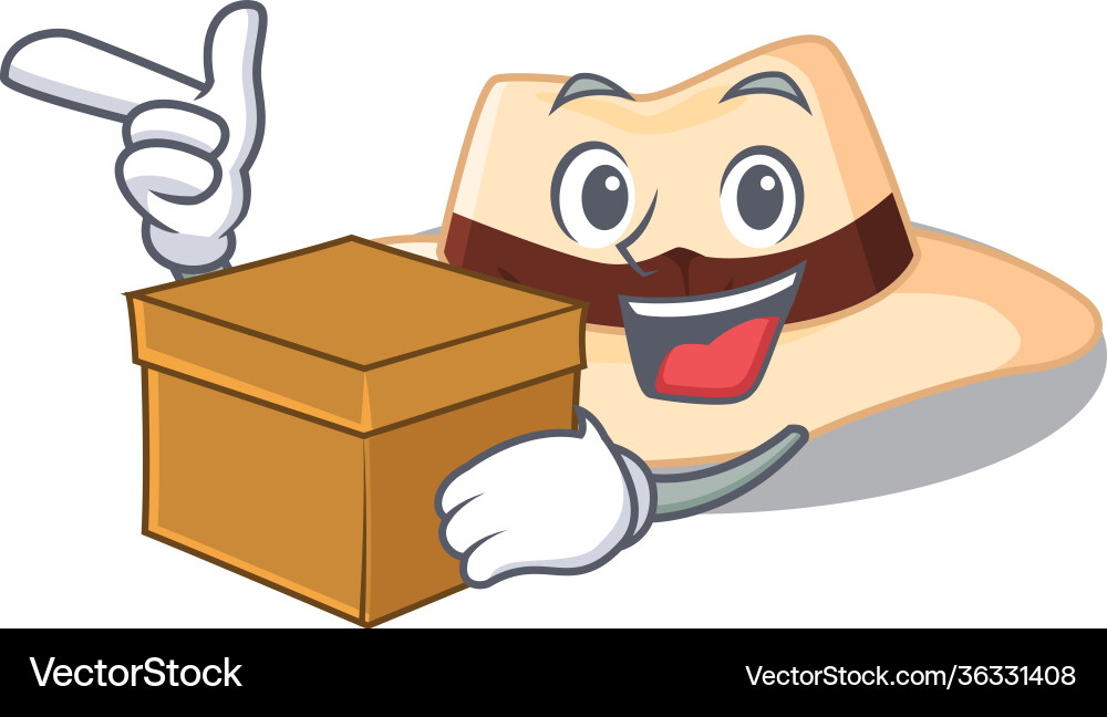 Ein fröhlicher Panamahut Cartoon Design Konzept Ein fröhlicher Panamahut Cartoon Design Konzept vektorbild
