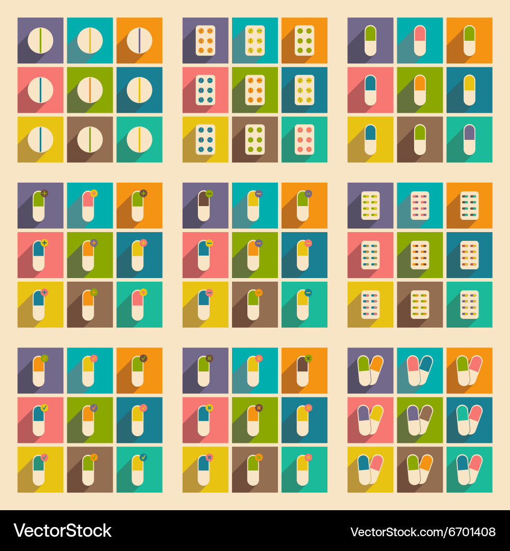 Flat with shadow concept and mobile application Vector Image