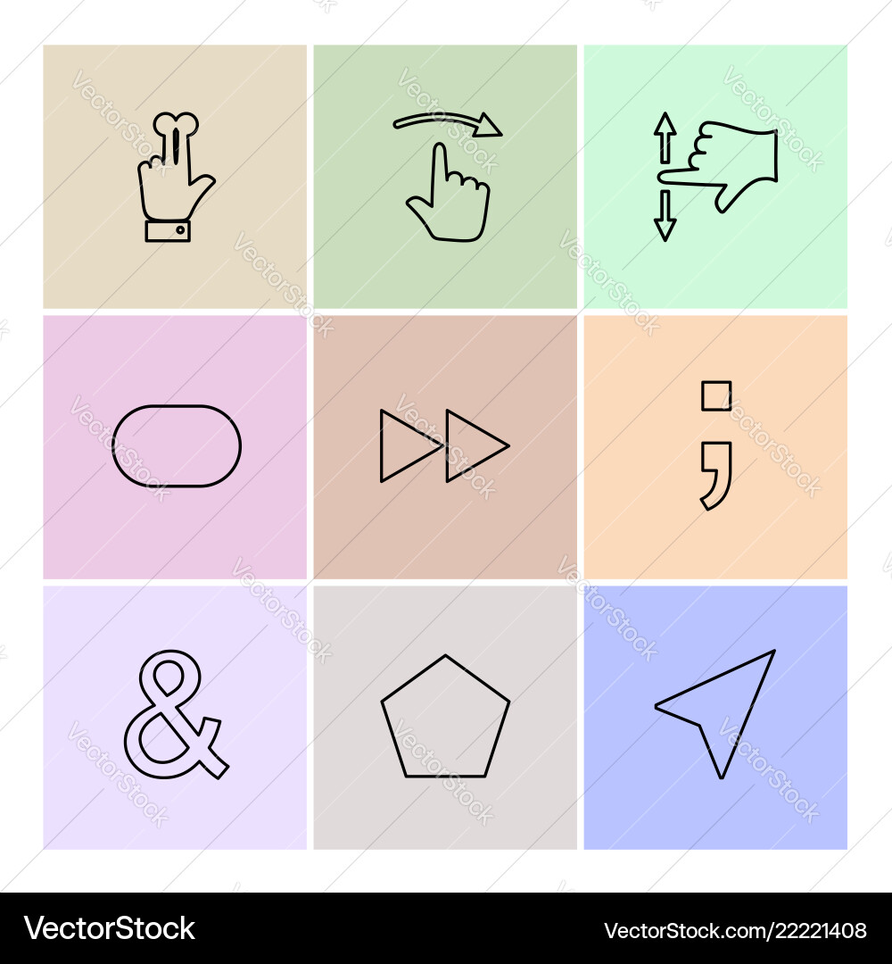 Hands pointer arrows directions eps icons set vector image