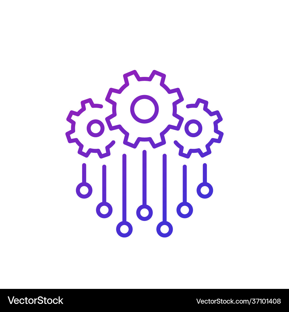 Integration line icon design Integration line icon design vector image