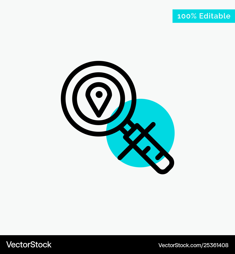 Map location search navigation turquoise vector image