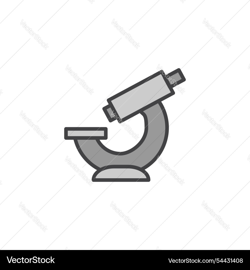 Microscope icon in colored version Microscope icon in colored version Vector Image