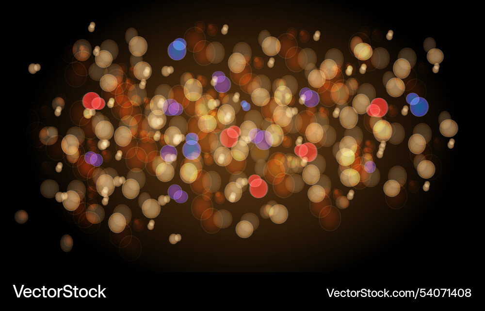 Multicolored bokeh blurred shapes of circles Multicolored bokeh blurred shapes of circles vector image