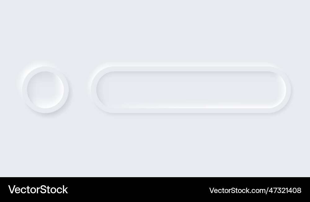 Neumorphic buttons simple trendy design elements Neumorphic buttons simple trendy design elements vector image