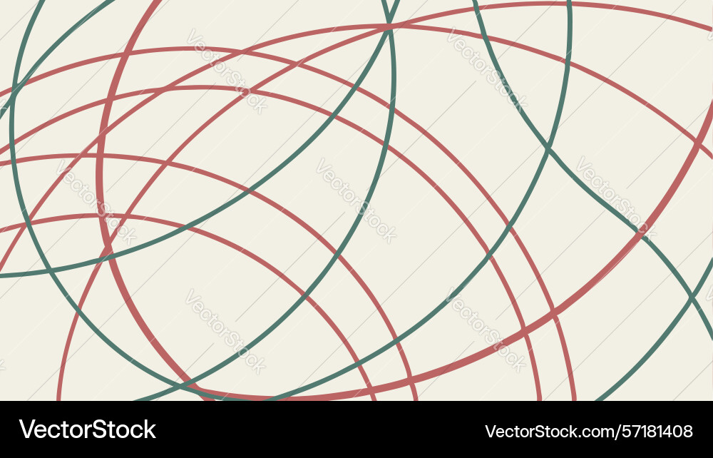 Organic curved intersecting lines abstract vector image