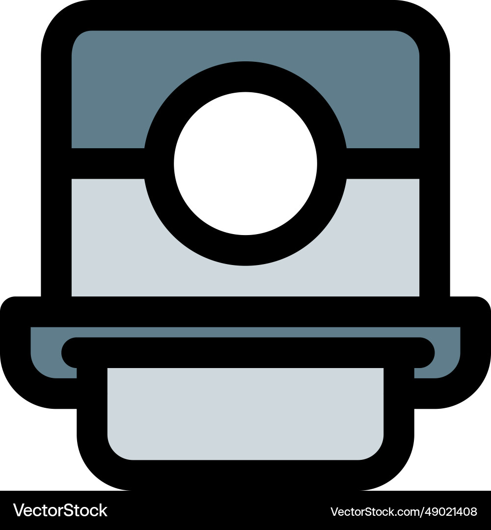 Polaroid camera capturing and developing photos Vector Image