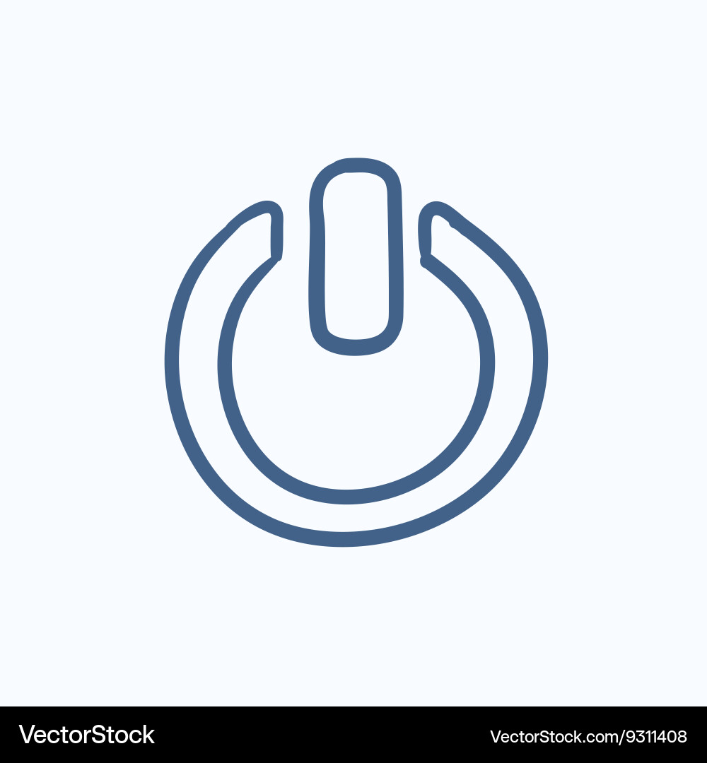 Power button sketch icon Vector Image
