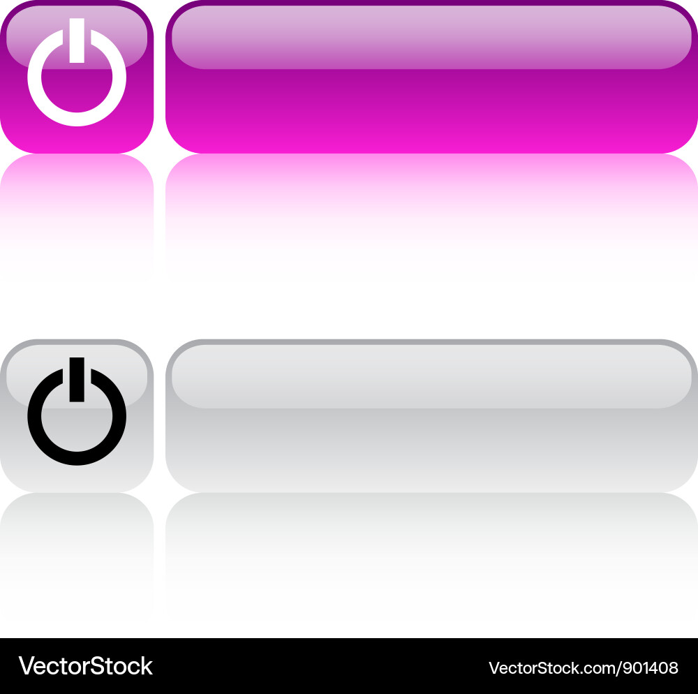 Power Button Square vector image