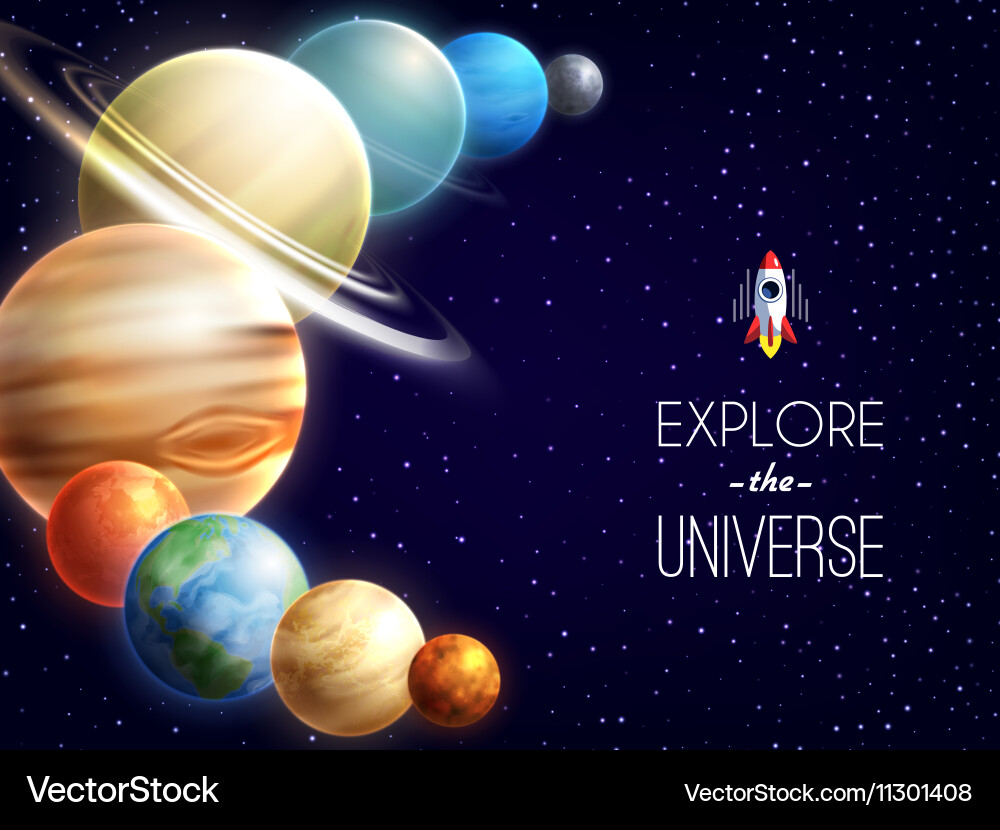 Solar System Background vector image