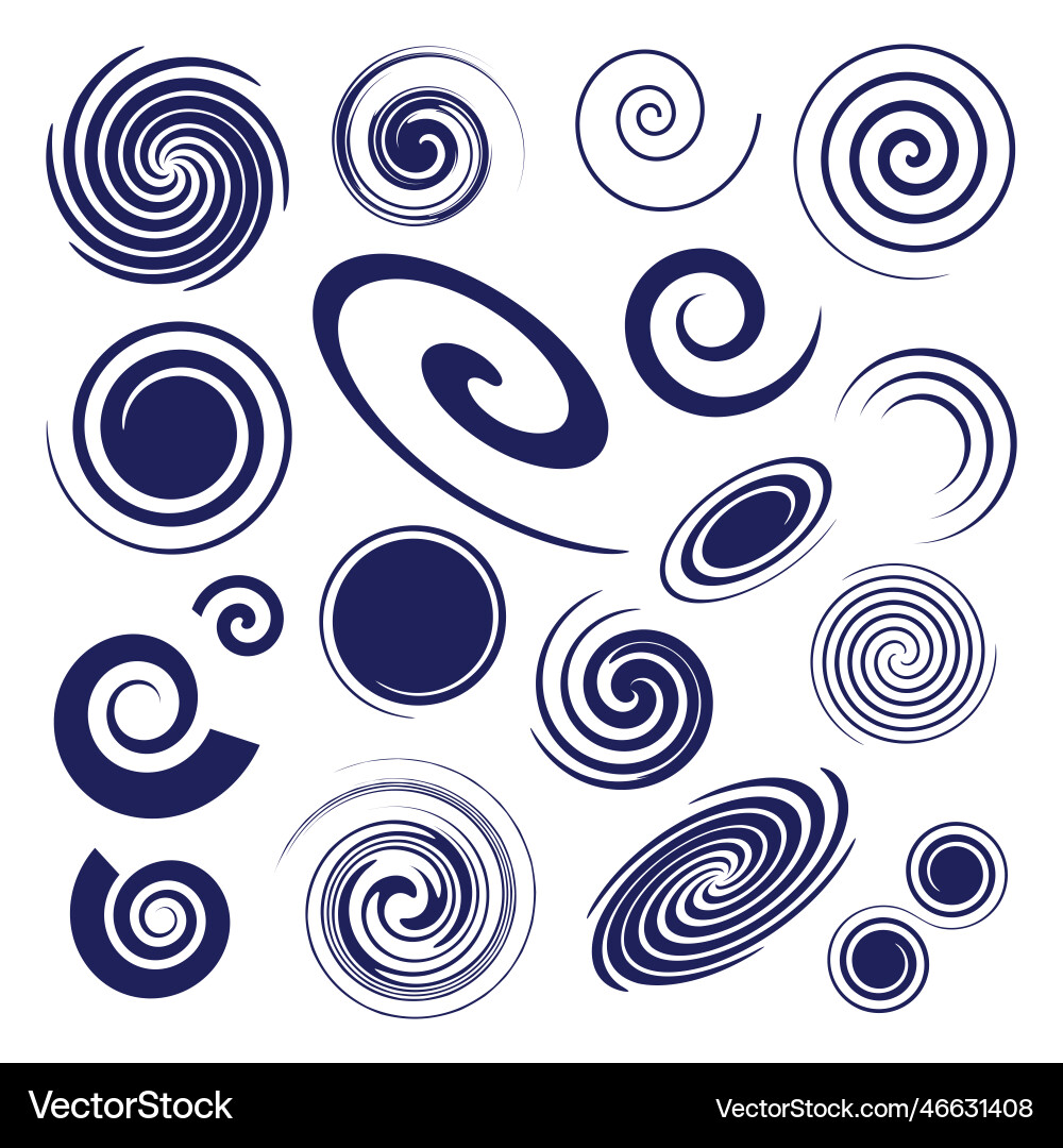 Spiral Element Collection Vector Image