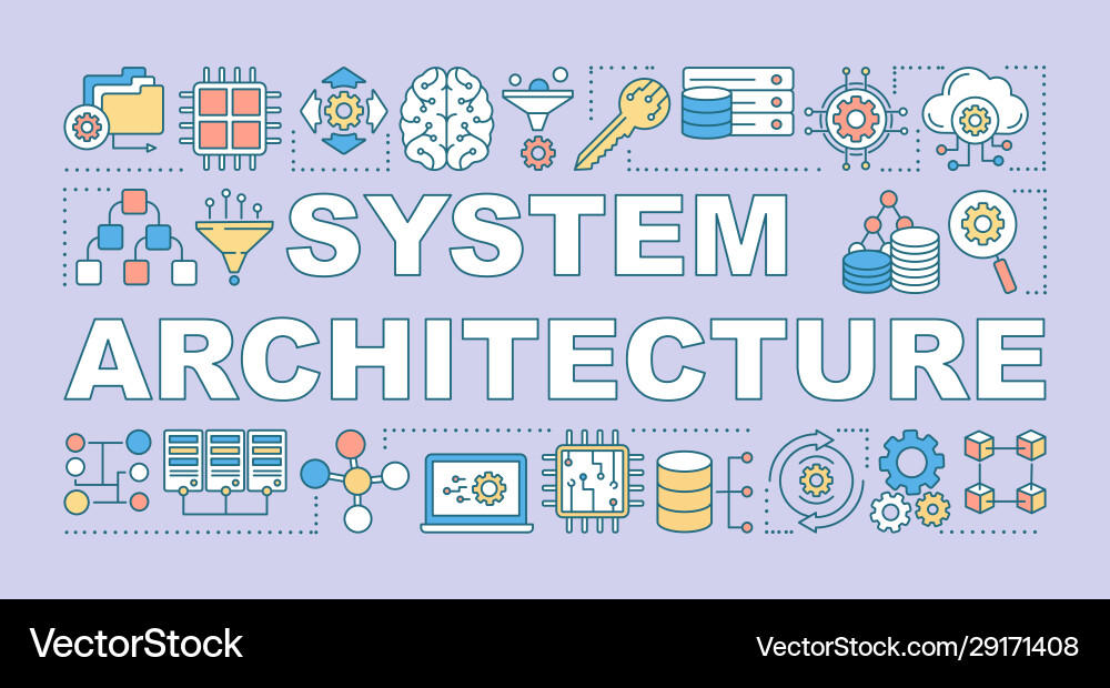 System architecture word concepts banner System architecture word concepts banner vector image