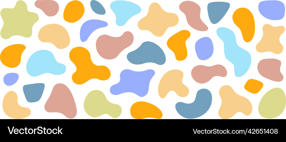 Verschiedene blotch zufällige Farbe blobs rund abstrakt Verschiedene blotch zufällige Farbe blobs rund abstrakt vektorbild