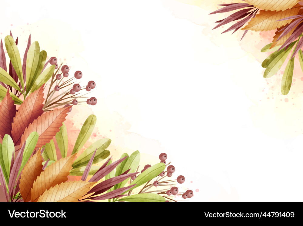 Autumn background with empty space design Vector Image