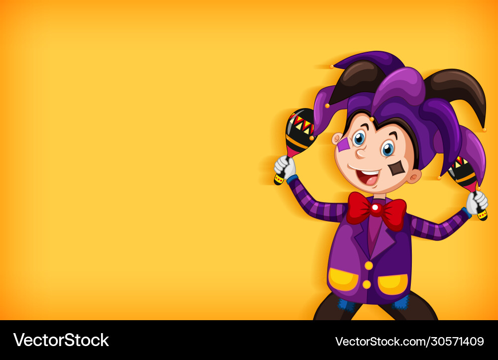 Background template design with happy clown Background template design with happy clown vector image