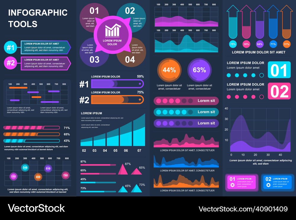 Bundle infographic ui ux kit elements Bundle infographic ui ux kit elements vector image